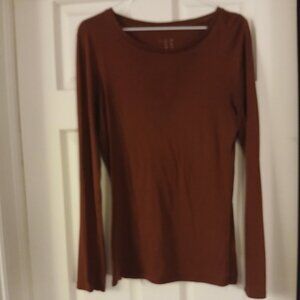 Red-Orange Long-sleeve T-shirt